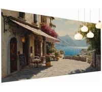 Diamond Painting Costiero Diamond Painting Kit Completo, Piccola città Pittura Diamante Adulti Quadrato Diamantini Crystal Art Quadri Ricamati Strass per Decorazioni Parete Casa 90x180 cm S2-541