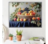 Diamond Painting Cucina Diamond Painting Kit Completo Frutta Diamantini Crystal Art, 5D DIY Strass Ricamo A Punto Croce Pittura Diamante Kit per Adulti Principianti, Home Room Decor 20x30cm W6-13