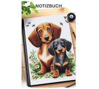 Diamond Painting Dackel Notizbuch, Buch: Das perfekte Geschenk für Teckel Liebhaber & Fans, mit Dackelmotiv: Tagebuch, Journal, Taschenbuch, Kalender, ... Notizbücher, Hunde - Cover, Welpe,A5