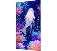 Diamond Painting Delfino Diamond Painting Kit Completo, Corallo Pittura Diamante Adulti Fai da Te Strass Diamantini Crystal Art Kit, Hobby Creativi Adulti per Decorazione Parete Casa 50x100cm p4-6lz