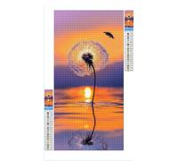 Diamond Painting Dente di Leone Diamond Painting Adulti Tramonto 20x40cm Grandi Dimensioni Pittura Diamante Kit, 5D DIY Diamantini Crystal Art Ricamo a Punto Croce Kits, Decorazioni Casa G1-1242
