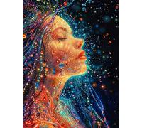 Diamond Painting Donna, 5D Diamond Painting Kit Completo Sognante, Fai da Te Kit Pittura Adulti, Diamantini Crystal Art, Pittura Diamante Ricamo a Punto Croce, Decorazioni Casa Regalo 100x135cm T-9258