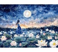Diamond Painting Donna Diamond Painting Kit Completo Loto Pittura Diamante Ricamo a Punto Croce Artigianale, 5D Diamantini Crystal Art Pittura Kit per Decorazioni Casa, Regali Donna, 50x70cm,Model922