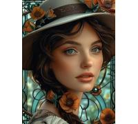 Diamond Painting Donna Passatempo per Adulti, Diamond Painting Bambina Figura Quadrato Diamantini Crystal Art, 5D DIY Ricamati Strass Pittura Diamante Per Regalo Decorazioni Casa 70x95cm -FZ2508293