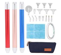Diamond Painting Drill Pen Set, Wireless Lighted Diamond Art Pen Kit with Built - In LED, 16 Replacement Tips and Storage Box for Nail Art, DIY Crafts, Round and Square Drills
