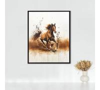 Diamond Painting Erwachsene Animale Diamond Painting Cavallo DIY Vollbohrer Diamant Malerei Set Anfänger, Diamant Kunst Malerei Stickerei Set, Wanddeko und Zimmer Deko, Geschenke 80x100cm PJY9 4-6