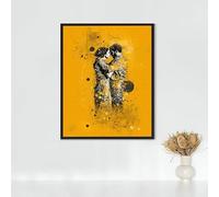 Diamond Painting Erwachsene Arte Figurativa Diamond Painting Abbraccio DIY Vollbohrer Diamant Malerei Set Anfänger, Diamant Kunst Malerei Stickerei Set, Wanddeko Deko, Geschenke 50x70 cm PJY9 6-O