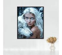 Diamond Painting Erwachsene Arte Figurativa Diamond Painting Donna DIY Vollbohrer Diamant Malerei Set Anfänger, Diamant Kunst Malerei Stickerei Set, Wanddeko Deko, Geschenke 50x70 cm PJY9 5-I
