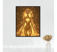 Diamond Painting Erwachsene Arte Figurativa Diamond Painting Donna DIY Vollbohrer Diamant Malerei Set Anfänger, Diamant Kunst Malerei Stickerei Set, Wanddeko Deko, Geschenke 60 x 80cm PJY9 L-W