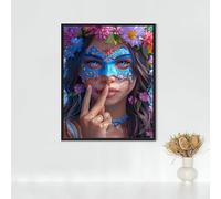Diamond Painting Erwachsene Arte Figurativa Diamond Painting Donna DIY Vollbohrer Diamant Malerei Set Anfänger, Diamant Kunst Malerei Stickerei Set, Wanddeko Deko, Geschenke 40 x 50cm PJY9 C-5