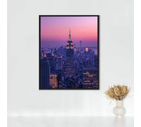 Diamond Painting Erwachsene Città Diamond Painting Edificio Dell'Empire State Vollbohrer Diamant Malerei Set Anfänger, Diamant Kunst Malerei Stickerei Set, Wanddeko Deko, Geschenke 40x50cm PJY9 V-S
