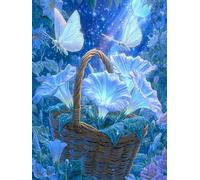 Diamond Painting Farfalla 30x40cm Diamond Painting Kit Completo, 5D Pittura Diamante Adulti Fiore Diamantini Crystal Art Strass Ricamo a Punto Croce Quadri per Decorazioni Casa Regalo Donna H-12