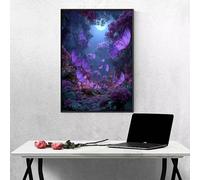 Diamond Painting Farfalla, 50 x 70 cm Diamond Painting Grandi Dimensioni, Foresta 5D DIY Kit de Pittura Diamante Adulti, Diamantini Crystal Art Hobby Creativi Adulti per Regalo PjY7505 Y-Z