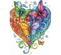 Diamond Painting Farfalla, 5D Amore Diamond Painting Kit Completo, DIY Diamantini Crystal Art Hobby Creativi Adulti e Bambina, Strass Ricamo a Punto Croce Artigianale, Decorazione Casa 90x120cm 0Y-219