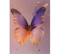 Diamond Painting Farfalla, 5D Diamond Painting Kit Completo Sognante, DIY Kit Pittura Adulti, Diamantini Crystal Art, Pittura Diamante Ricamo a Punto Croce, Decorazioni Casa Regalo 70x95cm Q-8557