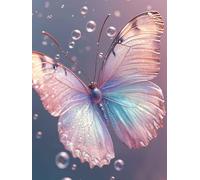 Diamond Painting Farfalla Diamond Painting Adulti, Pittura Diamante Animale Diamantini Crystal Art 5D DIY Strass Ricamo a Punto Croce Artigianale Kit per Decorazioni Casa Parete 70X95Cm -wyl2506CS