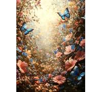 Diamond Painting Farfalla, Diamond Painting Kit Completo Animale, 5D Pittura Diamante Strass Ricamo a Punto Croce Kit, DIY Quadrato Diamantini Crystal Art, per Decorazioni Casa Regalo 50X70cm W-21