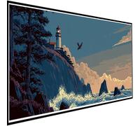 Diamond Painting Faro Diamond Painting Kit Completo, Mare Pittura Diamante Adulti Fai da Te Piazza Diamantini Crystal Art Strass Punto Croc Artigianale Kit per Decorazione Casa Regalo 50x120cm w-3535