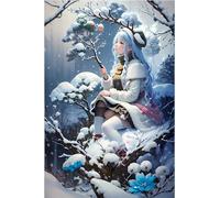 Diamond-Painting, Filles d'hiver Carré Full Diamond, Broderie Diamant Grand Format, 5D DIY Diamant Painting Adulte, Débutant Broderie Point de Croix Set pour Décoration Murale Maison, 70x90 cm