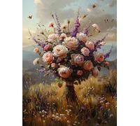 Diamond Painting Fiore, 5D Diamond Painting Kit Completo Farfalla, Fai da Te Kit Pittura Adulti, Diamantini Crystal Art, Pittura Diamante Ricamo a Punto Croce, Decorazioni Casa Regalo 60X70cm 5-1872