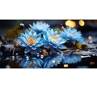 Diamond Painting Fiore di loto Diamond Painting Grandi Dimensioni 60 X 30cm, DIY Pittura Diamante 5D Diamond Painting Kit Completo, Puzzle Diamanti Painting Mosaico Art Decorazione per Casa Parete,M92