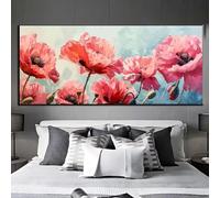 Diamond Painting Fiore Di Papavero Adulti Paint by Numbers, 5D DIY Diamond Painting Grandi Dimensioni, Diamantiny Art Disegni con Perline da Attaccare, Decorazione Per Casa Pareti 155 X 75cm q525