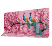 Diamond Painting Fiore Di Prugna Diamond Painting Grandi Dimensioni 150 x 60 cm, 5D Pittura Diamante Kit Completo DIY Puzzle Crystal Art Pittura a Diamante per Casa Decorazioni Parete Pavone C-757