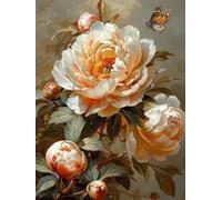 Diamond Painting Fiore Diamond Painting Adulti, Pittura Diamante Farfalla, 5D Diamantini Crystal Art, Fai da Te Principiante Ricamo a Punto Croce Artigianale Kit, Decorazioni Casa (90 * 120cm) -yx69V