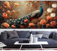 Diamond Painting Fiore Diamond Painting Bambina Pavone Pittura Digitale kits,Fai Da Te Pittura Diamante Crystal Art Hobby Creativi Adulti kit Punto Croce Quadri,Decor Regalo Donna 90x180cm LT-636