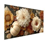 Diamond Painting Fiore Diamond Painting by Numbers 50x100cm, Fai Da Te Kit Punto Croce Pittura Diamante Pianta, 5D Diamantini Crystal Art Dipingere Con I Numeri per Decorazioni Casa, Regalo JXL-9854