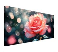 Diamond Painting Fiore, Sogno Diamond Painting Grandi Dimensioni 110x50cm, Diamantini Crystal Art Fai Da Te per Adulti, Pittura Diamante Strass Ricamo Artigianato Kit per Decorazioni Autunnali F-74