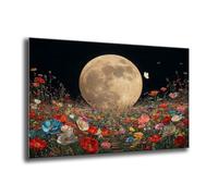 Diamond Painting Fiori Luna, Diamond Painting Kit Completo, Diamantini Crystal Art Kit, DIY Punto Croce Ricamo Manuale Artigianato per Soggiorno Parete Decorativi, Regalo di Casa 25x35 cm G-367