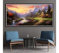 Diamond Painting Foresta Delle Fiabe, 5D Diamond Painting Kit Completo Fiume per Adulti 60x150cm, DIY Diamantini Crystal Art Disegni con Perline da Attaccare per la Decorazione Casa Regali (RD323)