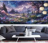 Diamond Painting Foresta Diamond Painting Bambina Cielo Stellato Pittura Digitale kits,Fai Da Te Pittura Diamante Crystal Art Hobby Creativi Adulti kit Punto Croce Quadri,Regalo Donna 100x300cm LT-276