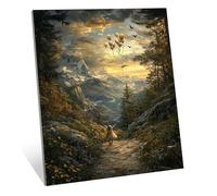 Diamond Painting Foresta Diamond Painting Kit Completo, Paesaggio Pittura Diamante DIY Strass Ricamo a Punto Diamantini Crystal Art Passatempo per Adulti Bambina, Decorazioni per Casa 70x50 cm H-1176