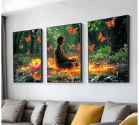Diamond Painting Foresta Uomo Diamond Painting Kit Completo 3 Pezzi, Attaccare DIY Diamonds Paintings Adulti, 5D Full Drill Diamonds Arte Paintings, Decorazioni Casa, Regalo Donna 50x75cm t9n-251