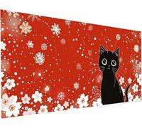 Diamond Painting Gatto 5D Pittura Diamante Painting Adulti kit Completo Accessori Nevicare DIY Diamantini Crystal Art Bambini Mosaico Ricamo Pittura a Diamond per Decorazioni Parete 80x160cm S-525