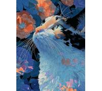 Diamond Painting Gatto Diamond Painting Adulti, Pittura Diamante Animale Diamantini Crystal Art 5D DIY Strass Ricamo a Punto Croce Artigianale Kit per Decorazioni Casa Parete 20X30Cm -wyl2506E6