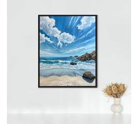 Diamond Painting Gatto, Diamond Painting Erwachsene Vista Mare Bastelset, DIY Diamant Malerei Runder Vollbohrer Diamanten Kinder Malerei Stickerei Kreuzstich Dekoration, Geschenk 60 x 80 cm PJY9 F-C