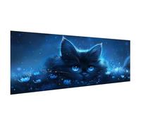 Diamond Painting Gatto Diamond Painting Kit Completo Accessori, 5D Pittura Diamante Cielo stellato Diamantini Crystal Art Bambini, Disegni con Perline da Attaccare, Decorativo Parete 140x70cm X2-150