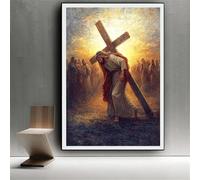 Diamond Painting Gesù Diamond Painting Kit Completo Numero 5D Diamantini Crystal Art Pittura Diamante Adulti DIY Quadri Con Perline, Pittura Diamante Bambina per Decorazioni Casa, 50x70cm 0z-517