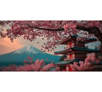 Diamond Painting Giappone, 5D Diamond Painting Kit Completo Paesaggio, DIY Disegni con Perline da Attaccare, Diamantini Crystal Art Ricamo a Punto Croce Kit per Decorazioni, Regalo 160x80cm - KF0160K