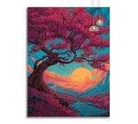 Diamond Painting Giappone Diamond Painting Bambina Albero Della Vita Diamante Crystal Art DIY 5D Quadri con Perline Diamante Ricamo Punto Croce for Kids Principianti, Decorazione per Casa 30x40cm z99f