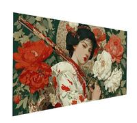 Diamond Painting Giappone Diamond Painting by Numbers 40 x 80 CM, Fai Da Te Kit Punto Croce Pittura Diamante Donna, 5D Diamantini Crystal Art Dipingere Con I Numeri per Decorazioni Casa JXL-9353