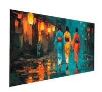 Diamond Painting Giappone Diamond Painting by Numbers 70x140CM, Fai Da Te Kit Punto Croce Pittura Diamante Geisha, 5D Diamantini Crystal Art Dipingere Con I Numeri per Decorazioni Casa JXL-11016
