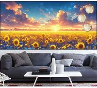 Diamond Painting Girasole Diamond Painting Grandi Dimensioni 90x250cm Pittura Diamante Adulti Tramonto Fai Da Te Trapano Quadrato Completo Diamantini Crystal Art Pittura Digitale,Decor Regalo QL-933