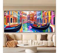Diamond Painting Grandi Dimensioni 100x50cm,Fai da Te 5D Diamond Painting Città Crystal Art Disegni con Perline da Attaccare,DIY Fumetto Pittura Diamante Adulti kit per Decorazioni Casa,Regali 0R-27
