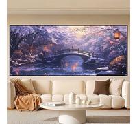 Diamond Painting Grandi Dimensioni 100x50cm,Fai da Te 5D Diamond Painting Inverno Diamantini Crystal Art Disegni con Perline da Attaccare,DIY Foresta Pittura Diamante Adulti per Decorazioni Casa 0R-63