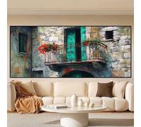 Diamond Painting Grandi Dimensioni 100x50cm,Fai da Te 5D Diamond Painting Retrò Crystal Art Disegni con Perline da Attaccare,DIY Europa Pittura Diamante Adulti kit per Decorazioni Casa,Regali 0R-135