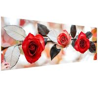 Diamond Painting Grandi Dimensioni 120x40cm Rosa Diamond Painting Kit Completo 5D Diamantini Crystal Art Fiore Passatempo per Adulti Fai Da Te Pittura Diamante Regalo Donna Decorazioni Autunnali W-86